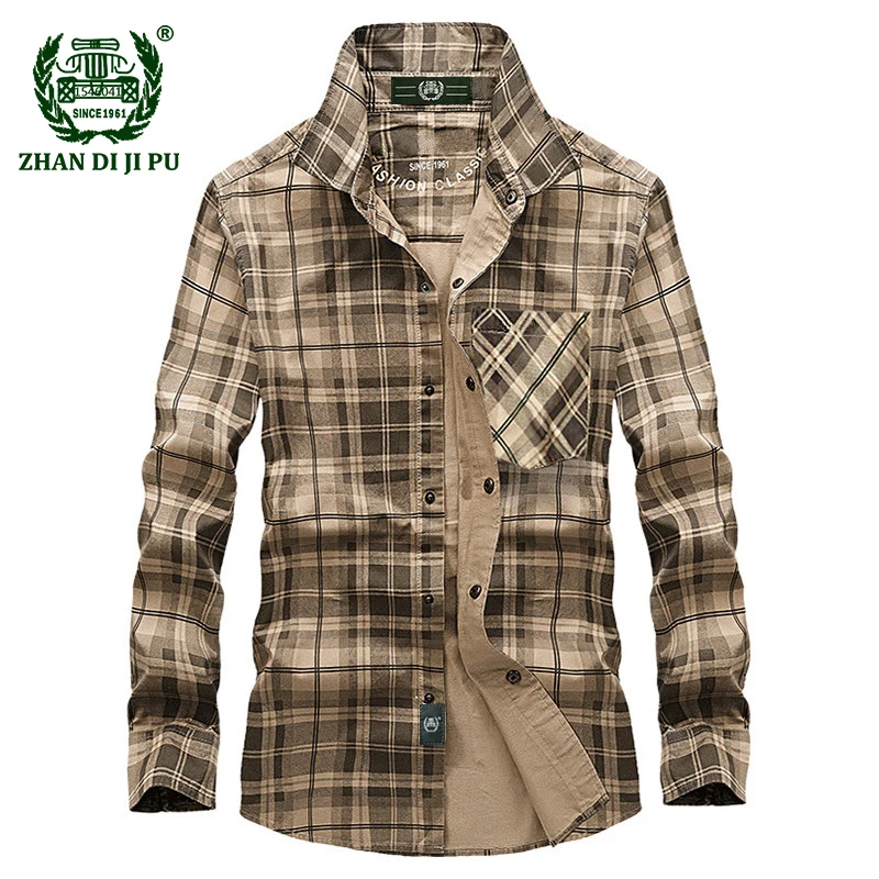 2018 European military men's autumn casual brand 100 cotton green