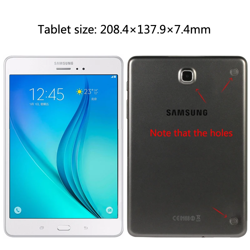 Wireless Bluetooth Keyboard +PU Leather Cover Protective Smart Case For Samsung Galaxy Tab A 8.0 Inch Tablet T350 T355 P350