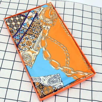 

Twill Silk Scarf Women Printed Shawl Echarpe Fourlard Femme Square Scarves For Women Hijab Bandanas Bufandas Mujer 100*100cm