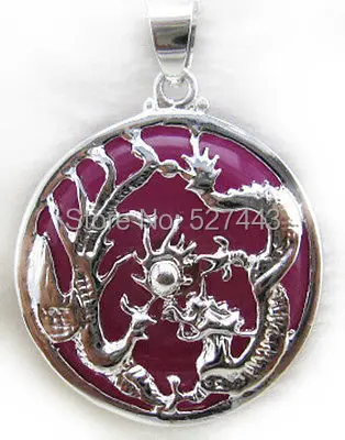 WholesaleLAN021  >>>>>>Jewellery Women Necklace Pendants Inlaid Red stone Dragon Phoenix Fashionable