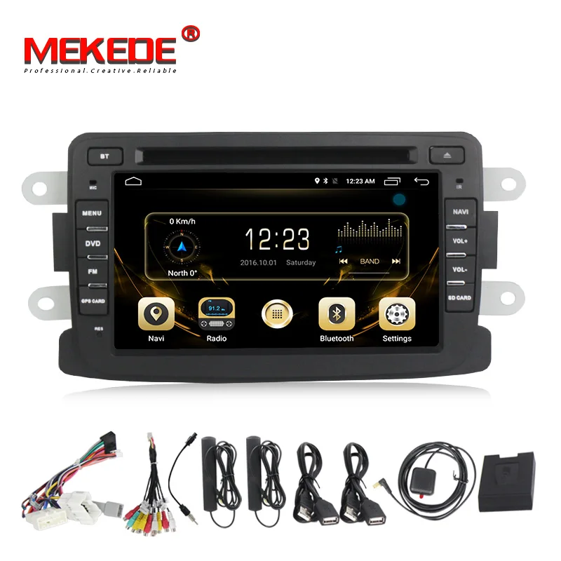 Discount MEKEDE 4g LTE Android 7.1 Car DVD Player For Dacia Sandero Duster Captur Lada Xray 2 Logan Trafic X83 2014 GPS radio 1