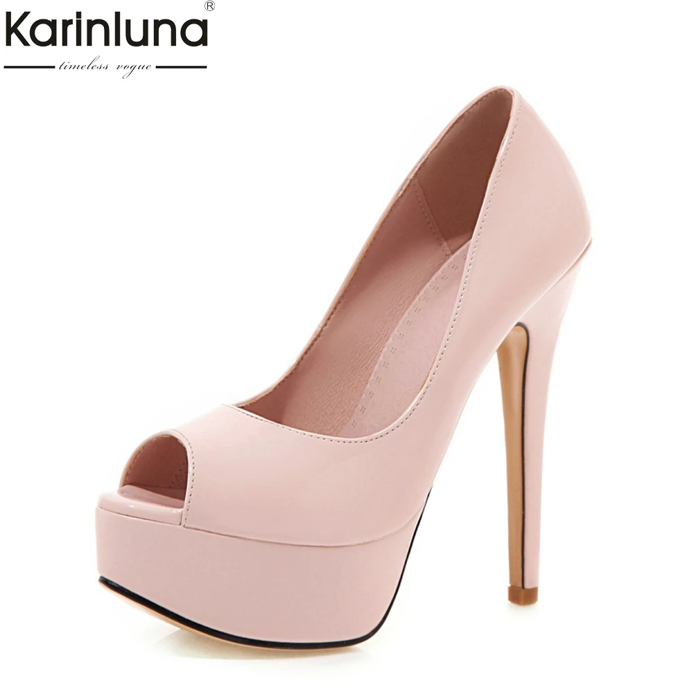 

Big Size 33-43 elegant top quality women shoes High Heels Platform dropship peep toe Shoes Woman Party Sexy Pumps