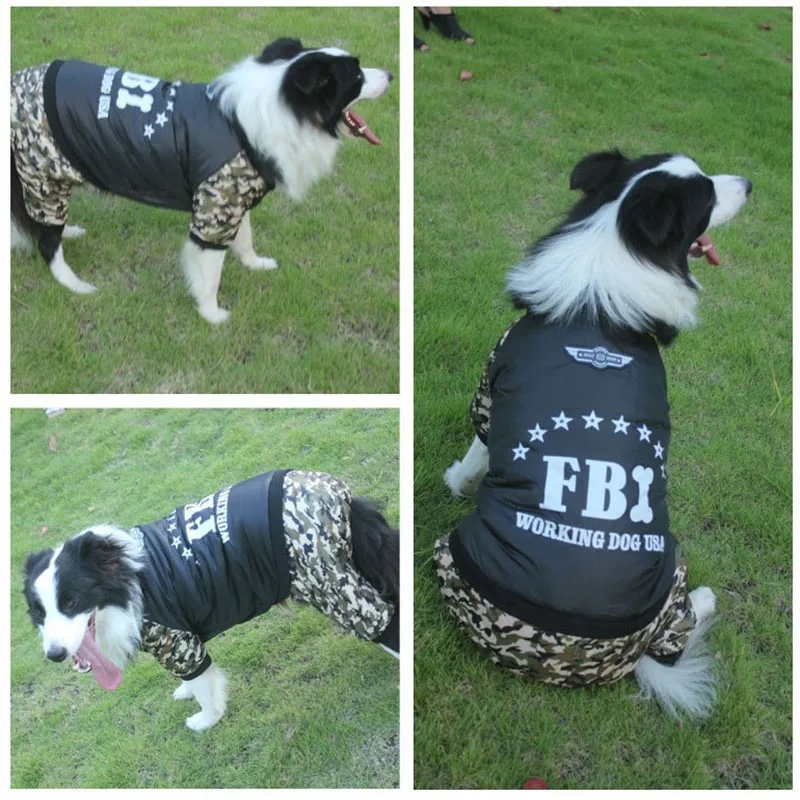 

3XL 4XL 5XL 6XL 7XL 8XL 9XL Large Dog Clothes Waterproof Polyester Dog Cotton Coat Camouflage Parkas for Borderllie Poodle