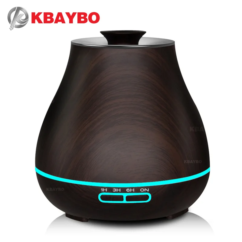 

Aroma Essential Oil Diffuser Ultrasonic Air Humidifier with Wood Grain electric LED Lights aroma diffuser for home office