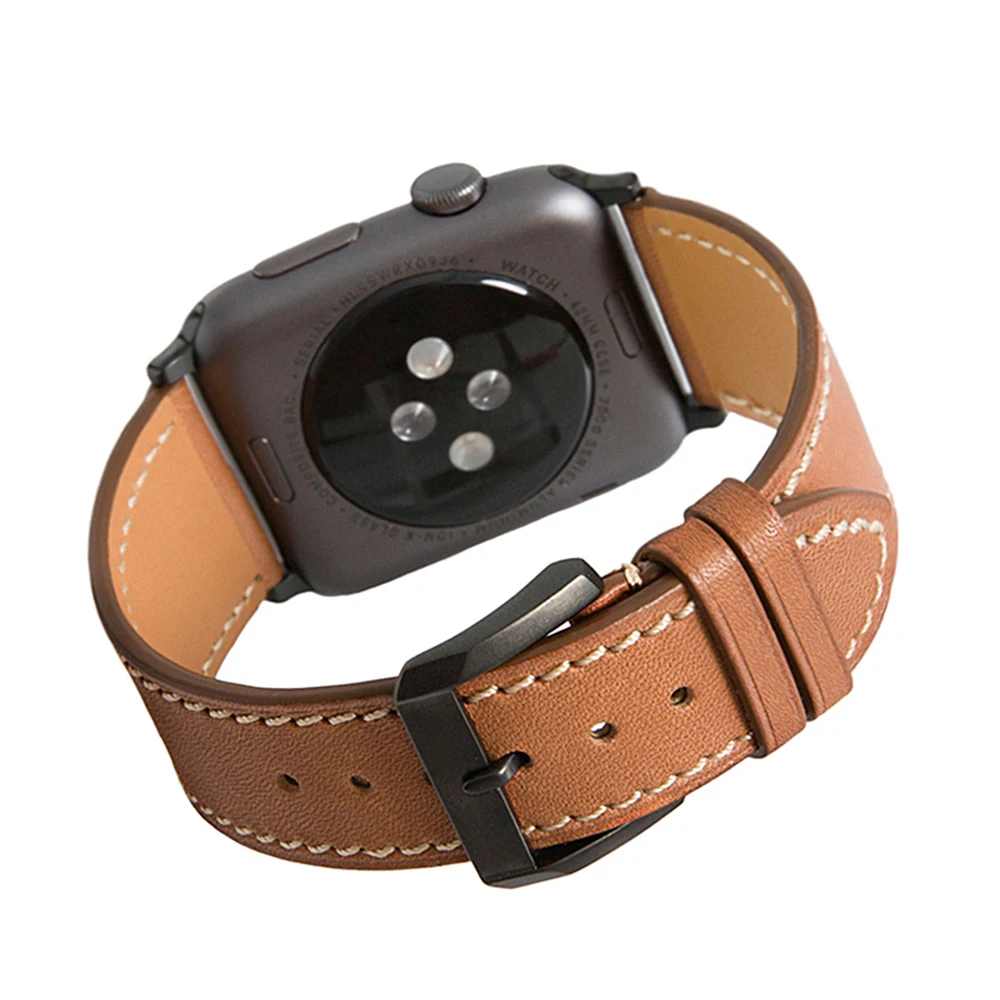 Ремешок для часов iStrap коричневый кожаный ремешок Apple Watch 42 мм спортивный выпуск