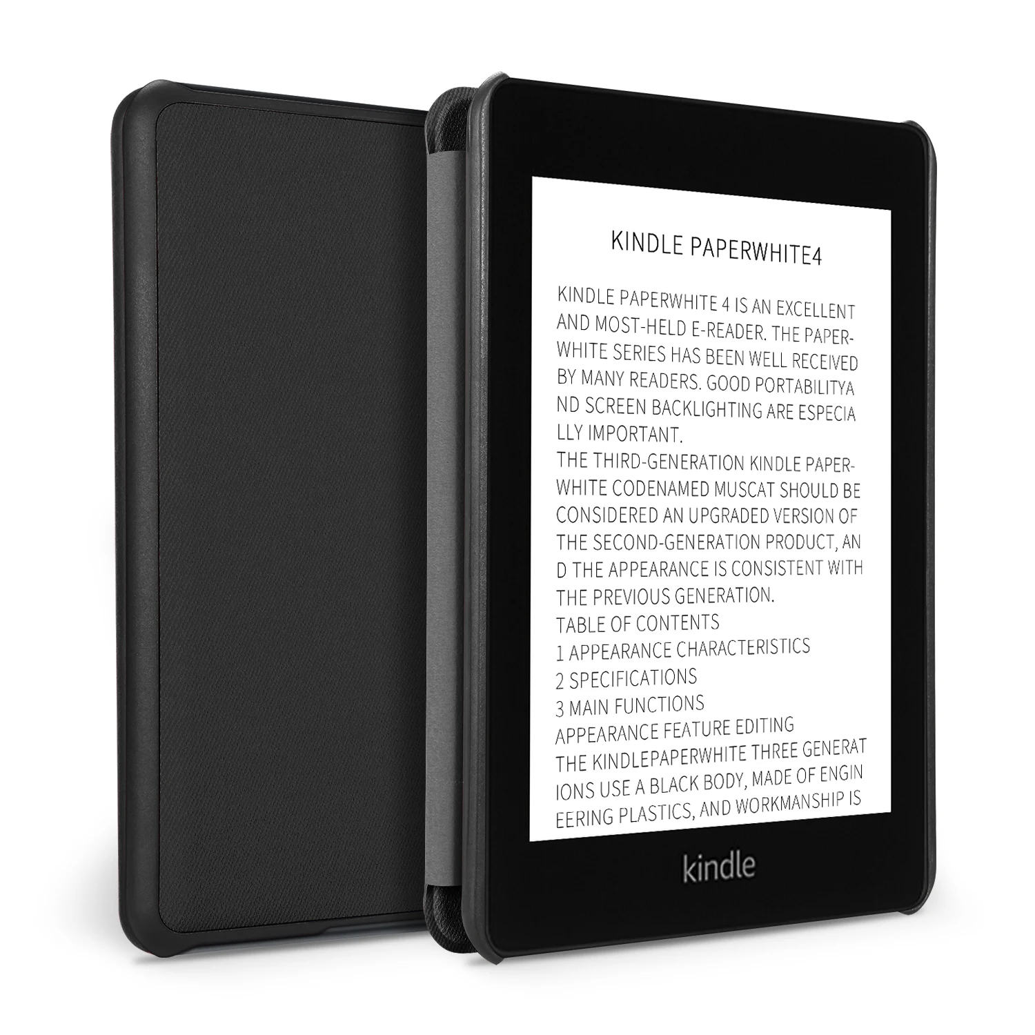 Чехол для Amazon Kindle Paperwhite 4, 6 дюймов, роскошный, из искусственной кожи, умный, флип-чехол, чехол для Amazon Kindle Paperwhite 4, 6,0 дюймов, чехол - Цвет: Черный