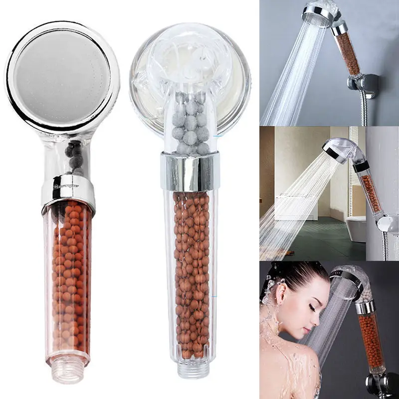 Universal High Pressure ABS Spray Bathroom Water Therapy Shower Anion SPA Shower Head Water
