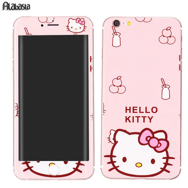 Alabasta чехол для iPhone 7 Hello kitty протектор экрана из закаленного стекла 8 Plus Милая