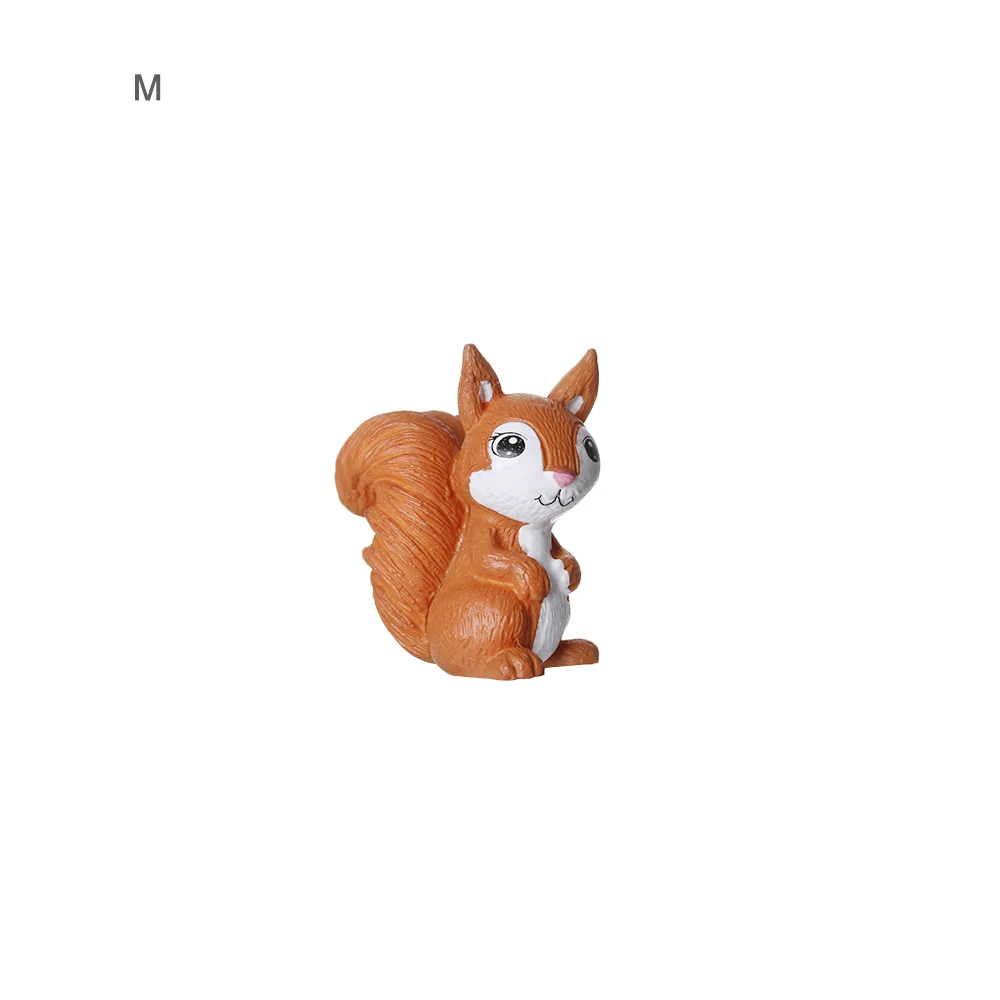 DIY Ornament Micro Landscape Fairy Garden Little Model Home Decor Squirrel Figurine Miniature Animal Squirrel Figurine - Цвет: M(3X3.3CM)