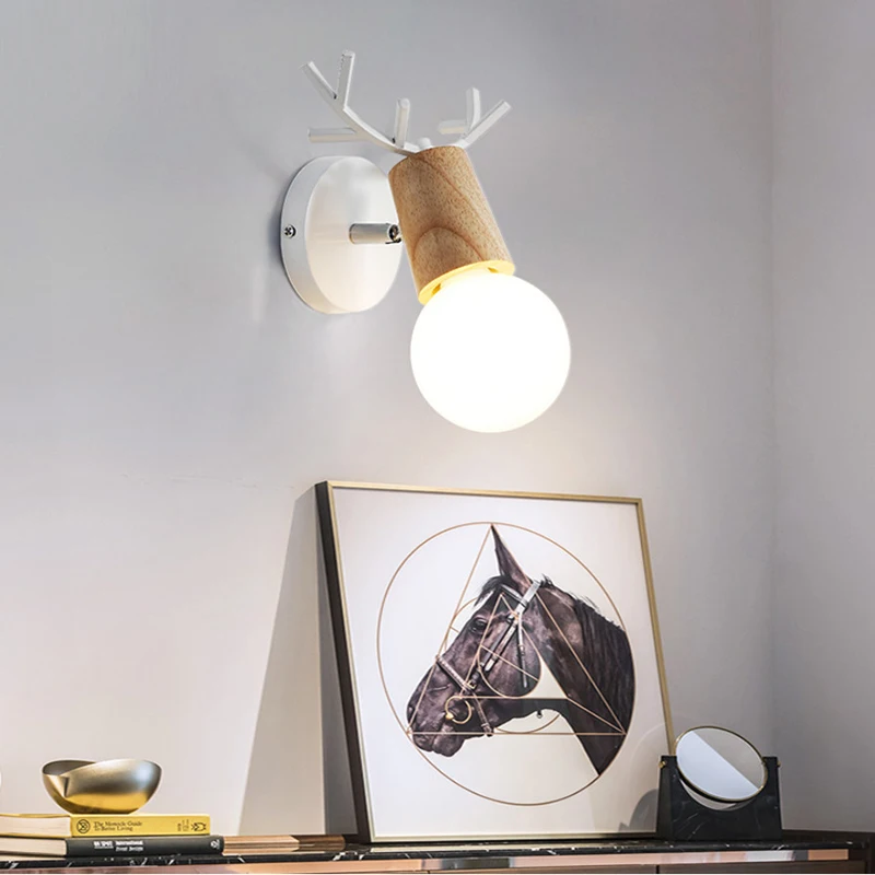 Настенный светильник Macaron в скандинавском стиле, креативный настенный светильник для спальни, простой современный прикроватный светильник, деревянная настенная лампа без лампы