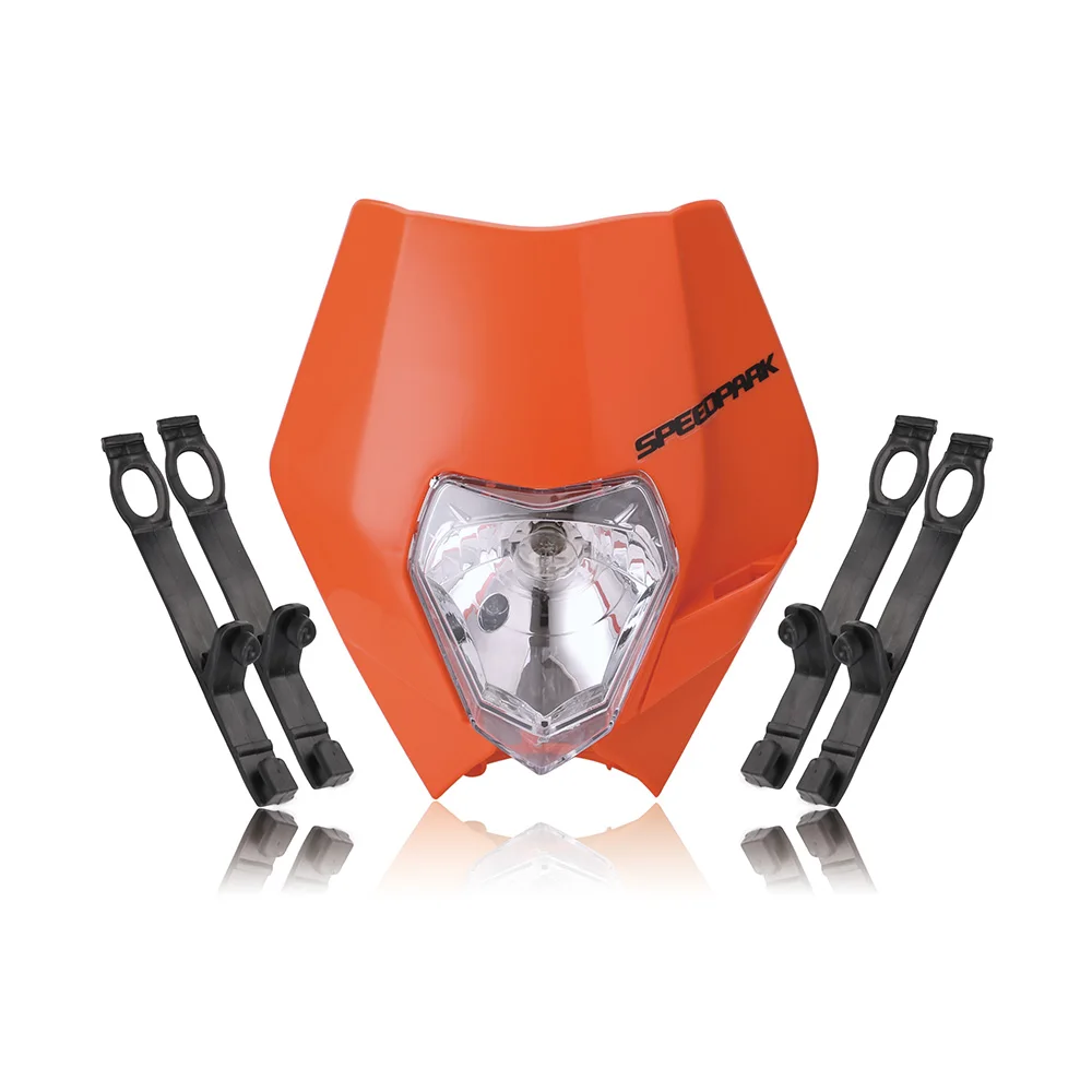 4 color Motorcycle Dirt Bike Motocross Supermoto Universal Headlight Fairing KTM SX EXC - Цвет: orange