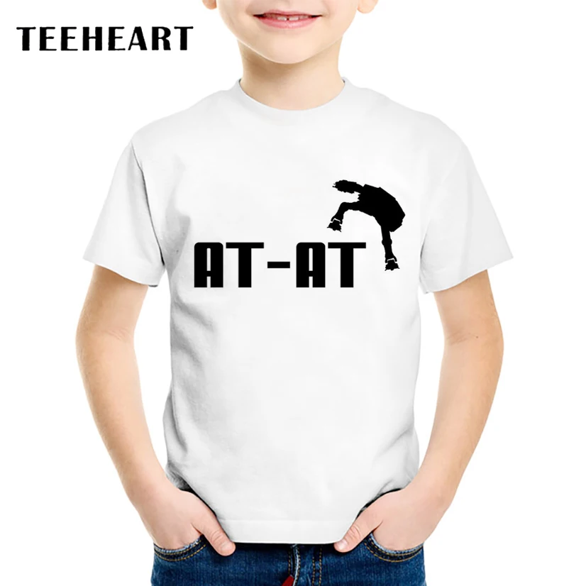 

TEEHEART Summer Boys/girls's Modal T-shirt Cool People AT-AT Printed 18M-10T Children O-neck Short Sleeve Casual ClothingTA561