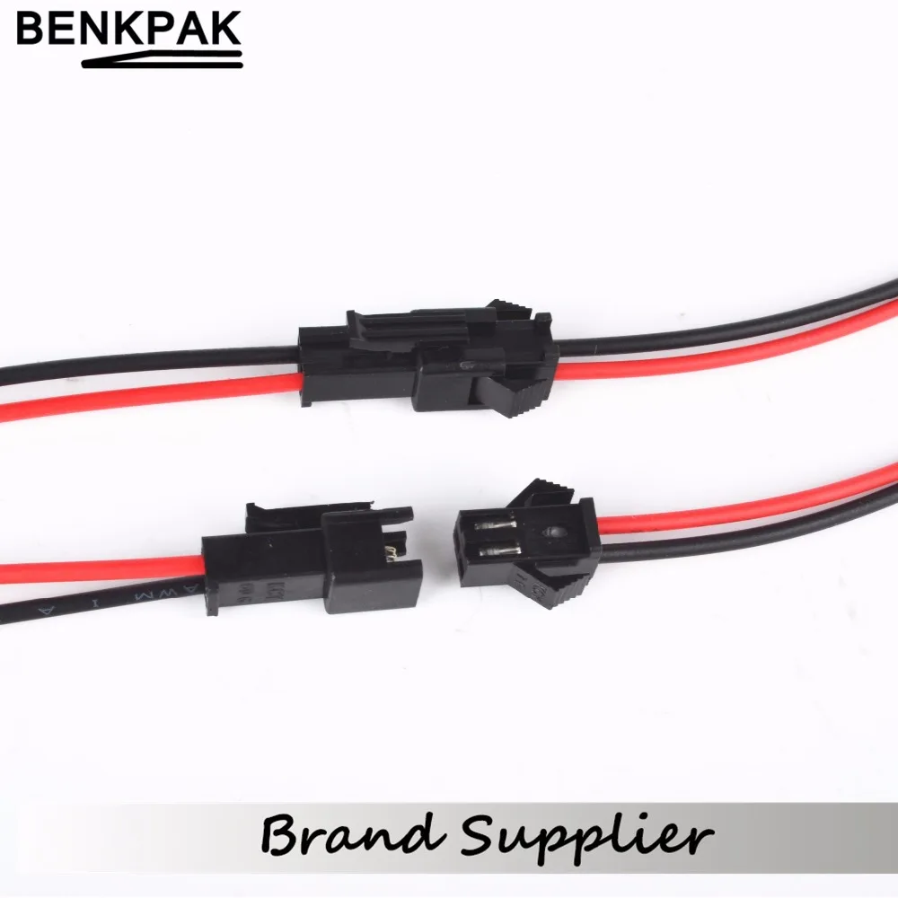 

10Pairs 15cm Long JST SM 2Pins Plug Male to Female Wire Connector (10pcs male+10pcs female)