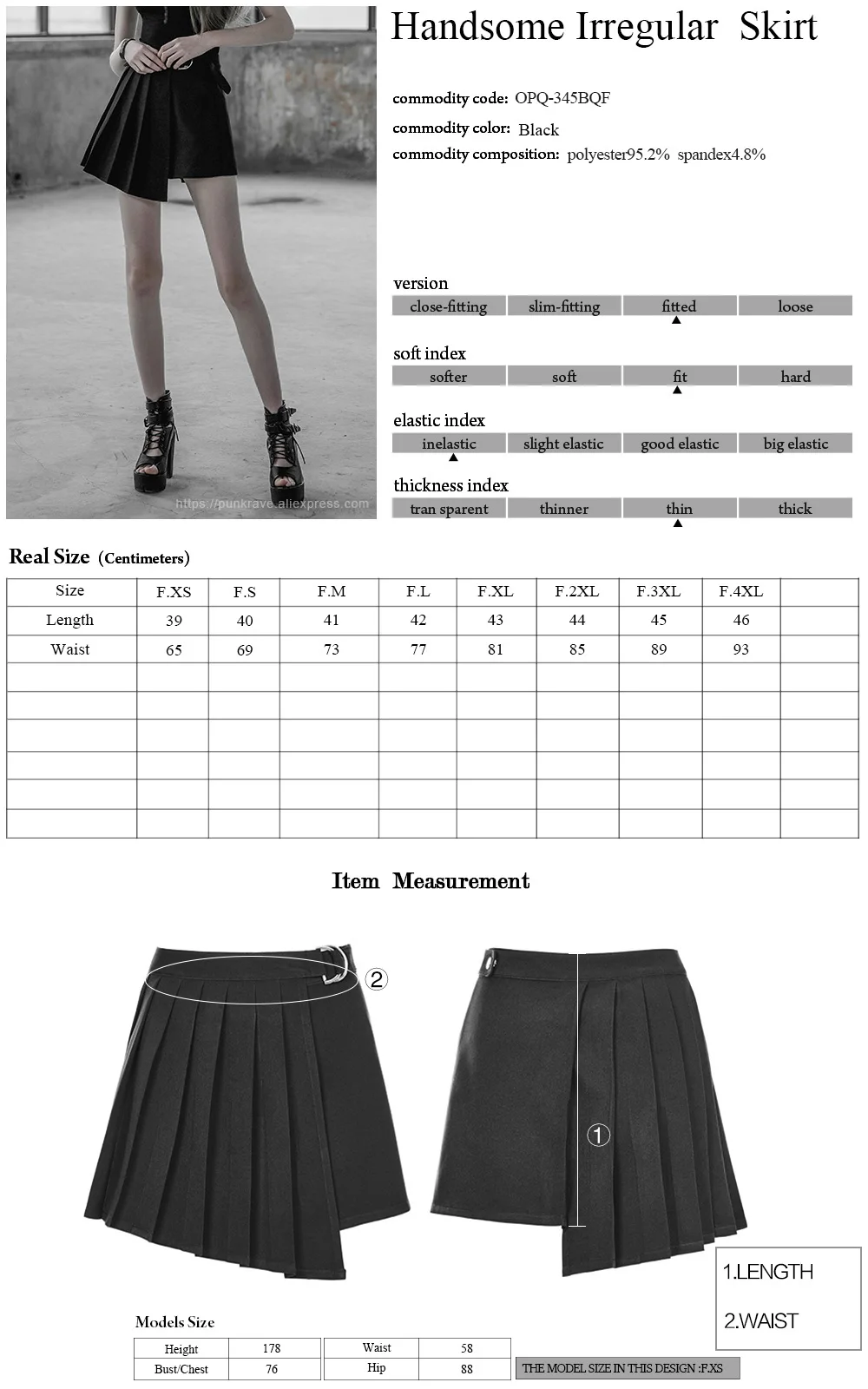 Панк рейв Новая женская черная модная повседневная классическая нерегулярная мини-юбка трапециевидной формы с регулируемой пряжкой и