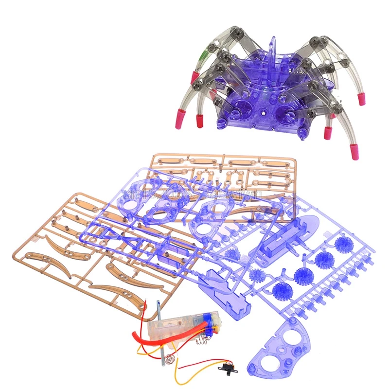 Electric Spider Robot Toy DIY Educational Assembles Model Handwork For Kids HC6U Drop shipping