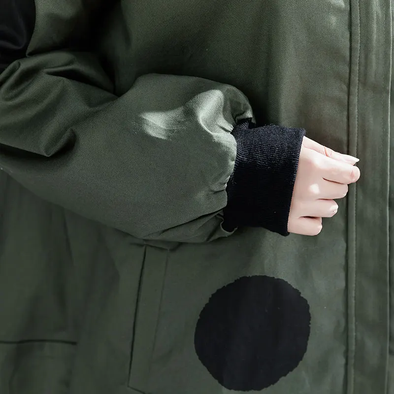 Европейская модная женская куртка в горошек BelineRosa, Dot Printing Woman Jacket, JJDM0102, большие размеры, осень