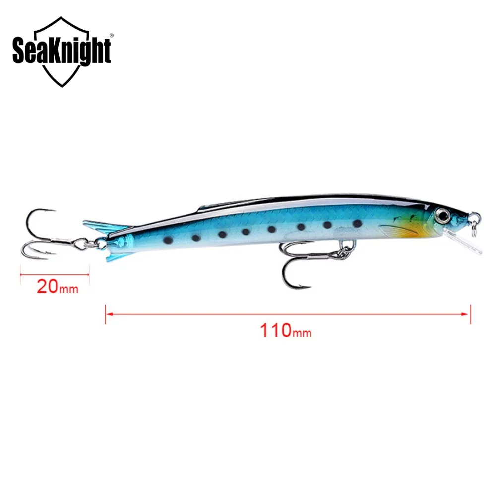 SeaKnight SK005 Minnow жесткая приманка для рыбалки 5 шт. 13 г 110 мм видов цветов с 3D рыбьими