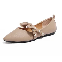 Г. модные корейские туфли на плоской подошве, украшенные жемчужинами, со стразами и бантом женские повседневные туфли с острым носком