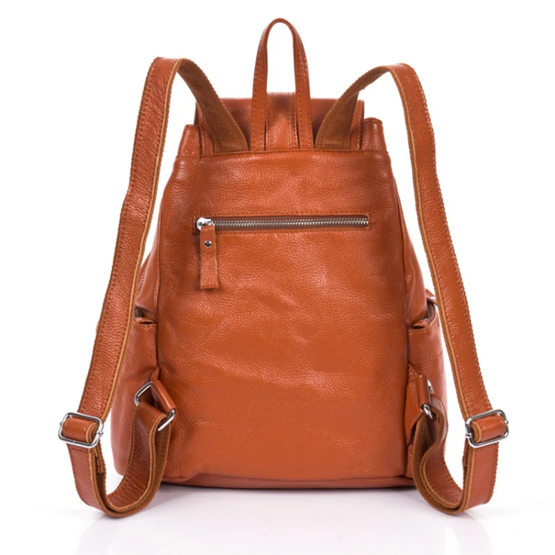 Moda mujeres del cuero genuino mochilas de alta calidad de cuero niñas bolsa de la escuela mochila de viaje femenina Moda mujeres del cuero genuino mochilas de alta calidad de cuero niñas bolsa de la escuela mochila de viaje femenina