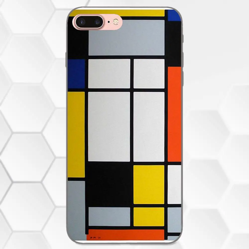 Мягкий резиновый чехол для телефона из ТПУ с абстрактным рисунком Piet Mondrian Huawei Honor