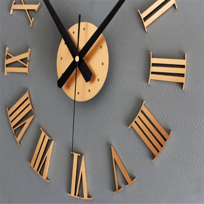 Горячее предложение Высокое качество Новые DIY Роскошные 3D настенные часы большой размер поверхность украшение дома художественные часы настенные часы wh Прямая