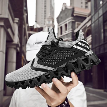 

New 2019 Men Sneakers Shoes Breathable Wear-resistant Running Light Mesh Shoes Masculino Adult Male Athletic Breathable Footwear