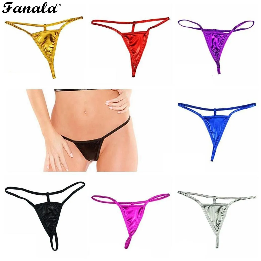 Shiny G String Micro Mini Thong Sexy Panty Erotic Lingerie Briefs Underwear Bikini Shorts Ladies Panty T-back Thong Underwear