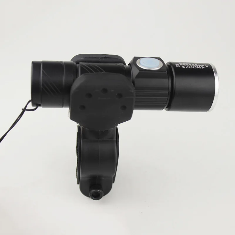 

USB Rechargeable Cycling Bicycle Light Waterproof 2000 Lumens Zoom Flashlight Handlebar Bicycle Light Built-in Battery