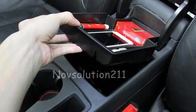 

Car Organizer For Audi A5 8T 2010 2011 - 2015 Central Armrest Storage Box Container Holder Tray Accessories Car Styling Black
