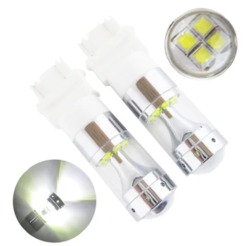 

2PCS High Power CANBUS T25 3156 3157 60W XBD 12 SMD 6000K LED with Lens Car DRL Brake lights Reverse Lights Turnning Signal lamp