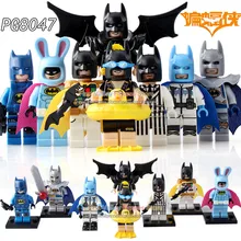 DR. TONG 80 шт./лот Супер Герои плавать черный белый костюм кролика Бэтмена с накидкой строительные блоки детский подарок кирпичи игрушки PG8047