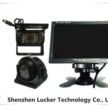 7 дюймов TFT ЖК-монитор Комплект DC12-24V заднего вида камера заднего вида вид сбоку 2 канала авиационный разъем линия