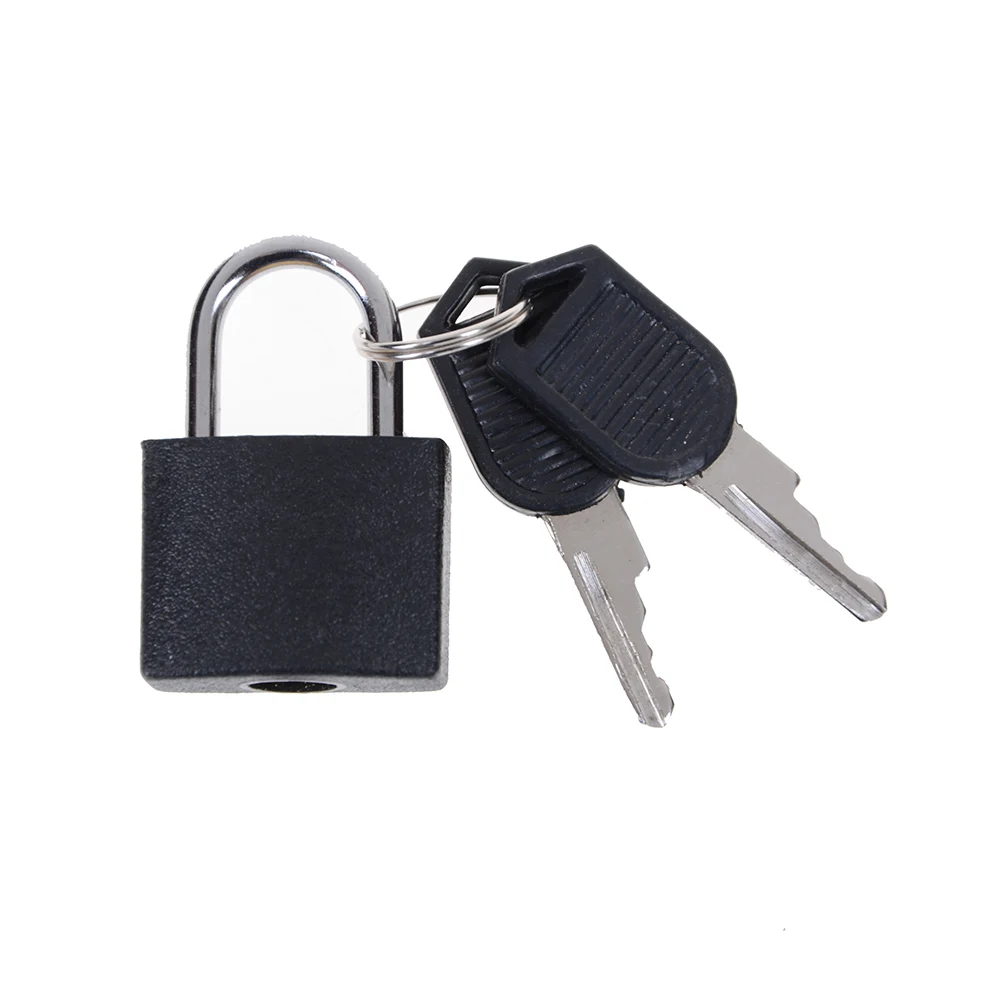 

1Pcs Small Mini Strong Steel Padlock Travel Tiny Suitcase Lock with 2 Keys