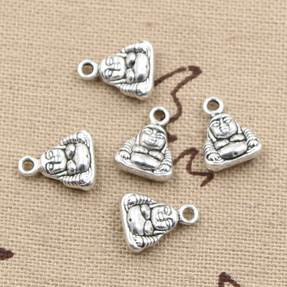 

30pcs Charms Buddha Arhat Tathagata 12x10x4mm Antique Bronze Silver Color Pendants DIY Making Findings Handmade Tibetan Jewelry