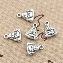 30 pçs encantos buda arhat tathagata 12x10x4mm bronze antigo prata cor pingentes diy fazendo descobertas jóias tibetanas artesanais