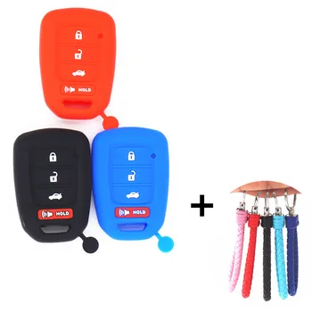 

WFMJ Silicone 4 Buttons accessories Smart Remote Key Chain Cover Case for ACJ932HK1210A Honda Pilot Accord Civic CR-V CR-Z HR-V