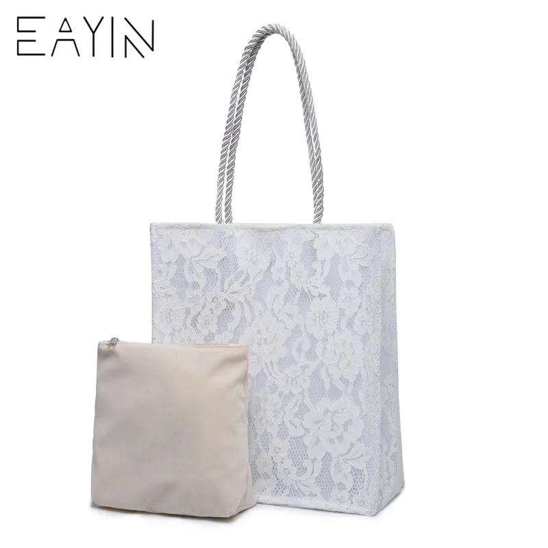 

Lace Women Handbag 2018 Summer Beach Hand Bags Set Fashion Women's Shoulder Bag Shopping Bag Large Capacity Women Bags