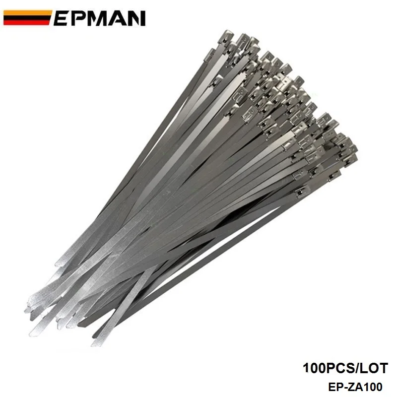 100x выхлопной тепла нержавеющая сталь кабельные стяжки обёрточная бумага металлический галстук очень длинный и широкий большой для BMW E60 E61 5 серии EP-ZS100