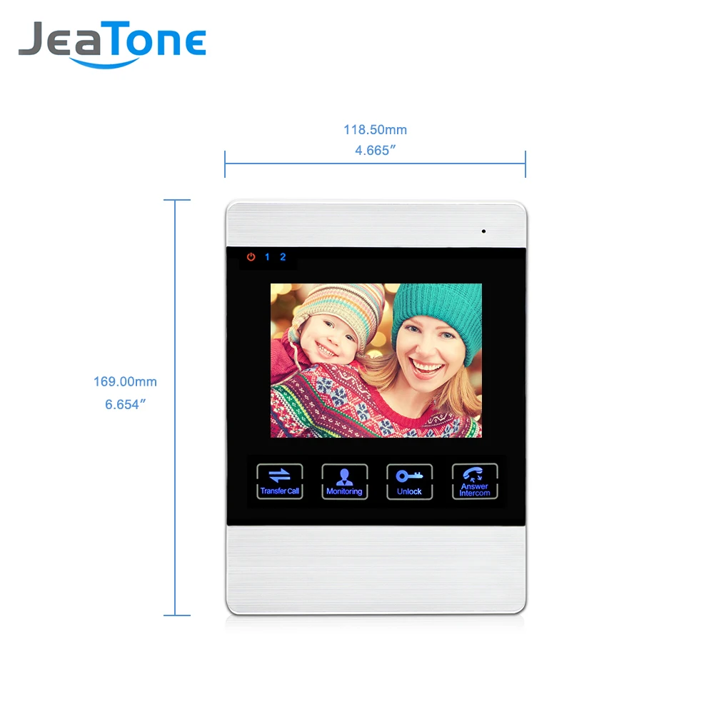 JeaTone видеодомофон внутренняя Проводная связь дверной Звонок камера HD подключение CCTV электронный замок монитор разблокировка мониторинг разговора