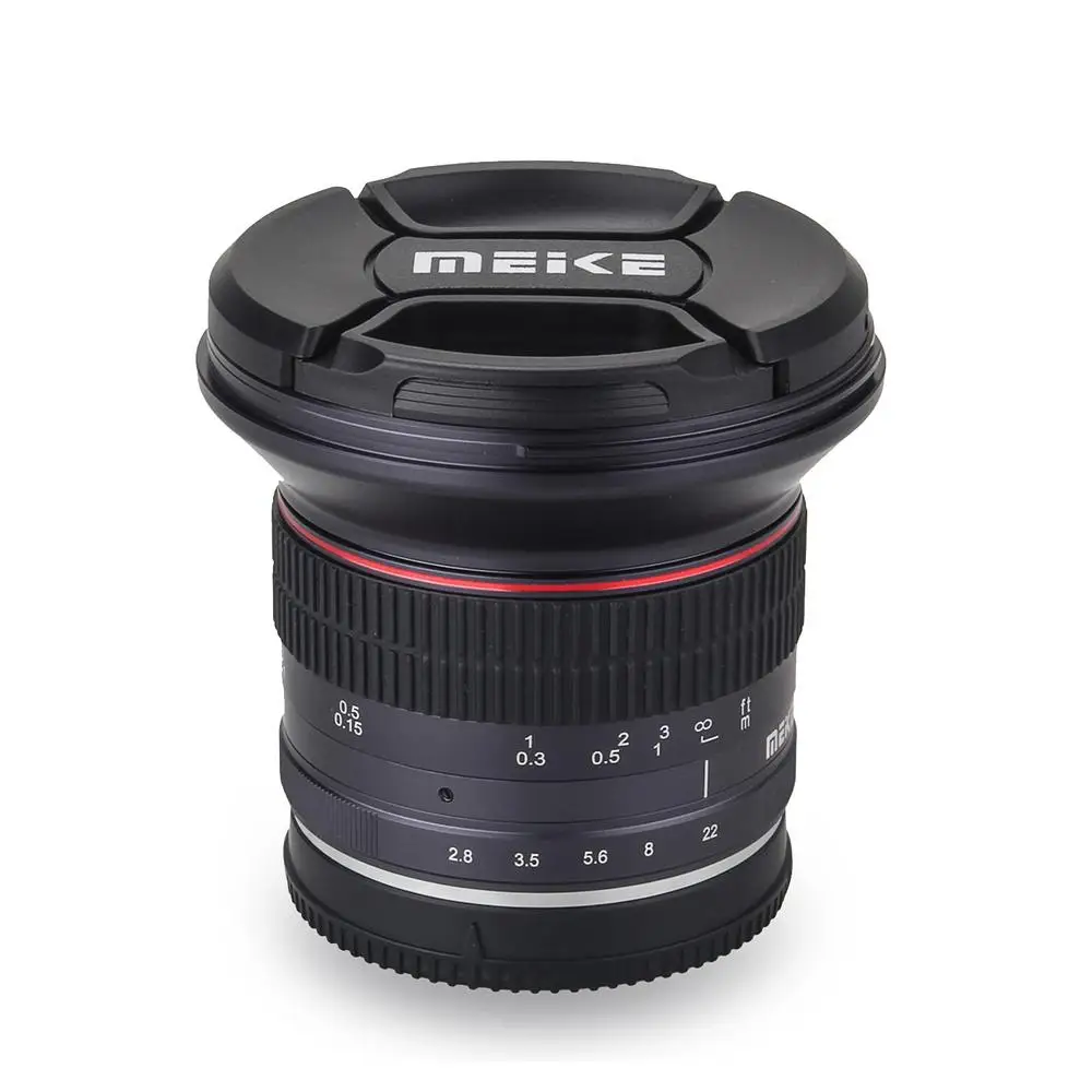 Meike 12 мм f/2 8 Ультра широкоугольный фиксированный объектив с съемной блендой для