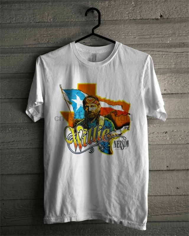 

HOT RARE WILLIE NELSON vintage 80s T-Shirt top reprint new