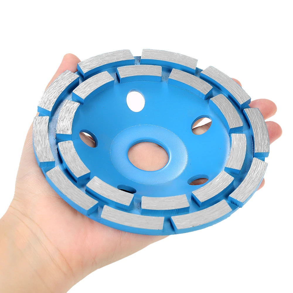 125mm-5-Diamond-2Row-Grinding-Wheel-Disc-Bowl-Shape-Grinder-Cup-22mm-Inner-Hole-for-Concrete