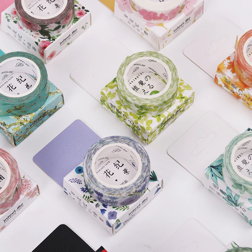 

2019 Tapes 11 Styles 15mmx7m Seasons Color Flower Plants Washi Tape Adhesive Tape DIY Planner Scrapbooking Masking Tape 1PC
