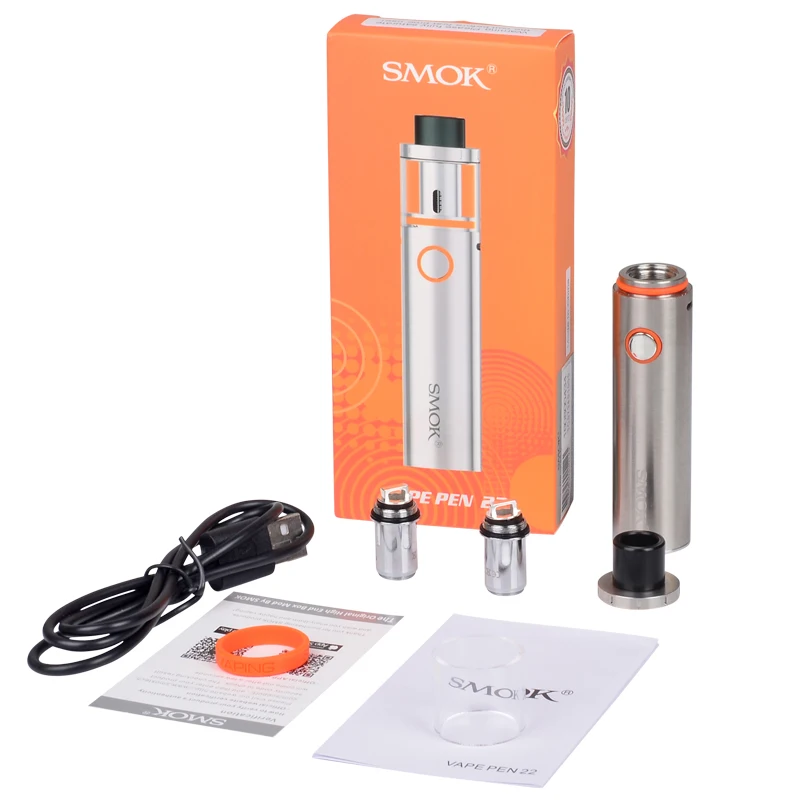 Оригинальный набор Smok Vape Pen 22 5 шт. аккумулятор 1650 мАч бак без протечек 0 3 Ом