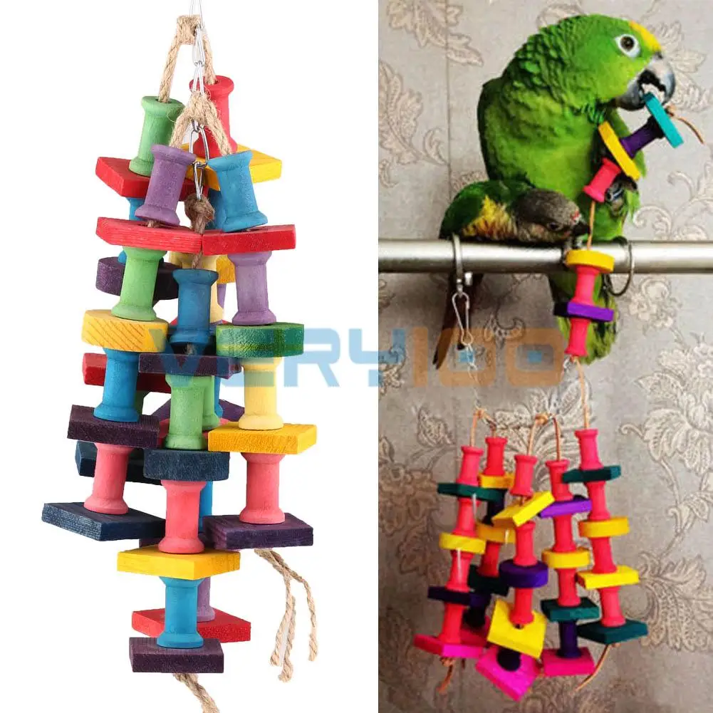 Попугай Ара жевательные для клетки игрушки для домашних птиц конурные качели скребок кусачки игрушки Красочные
