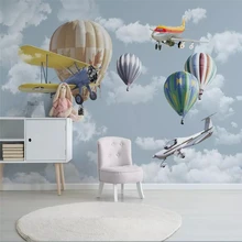 Декоративные обои скандинавские простые Рисованные Мультяшные воздушные шары детская комната фоновая стена