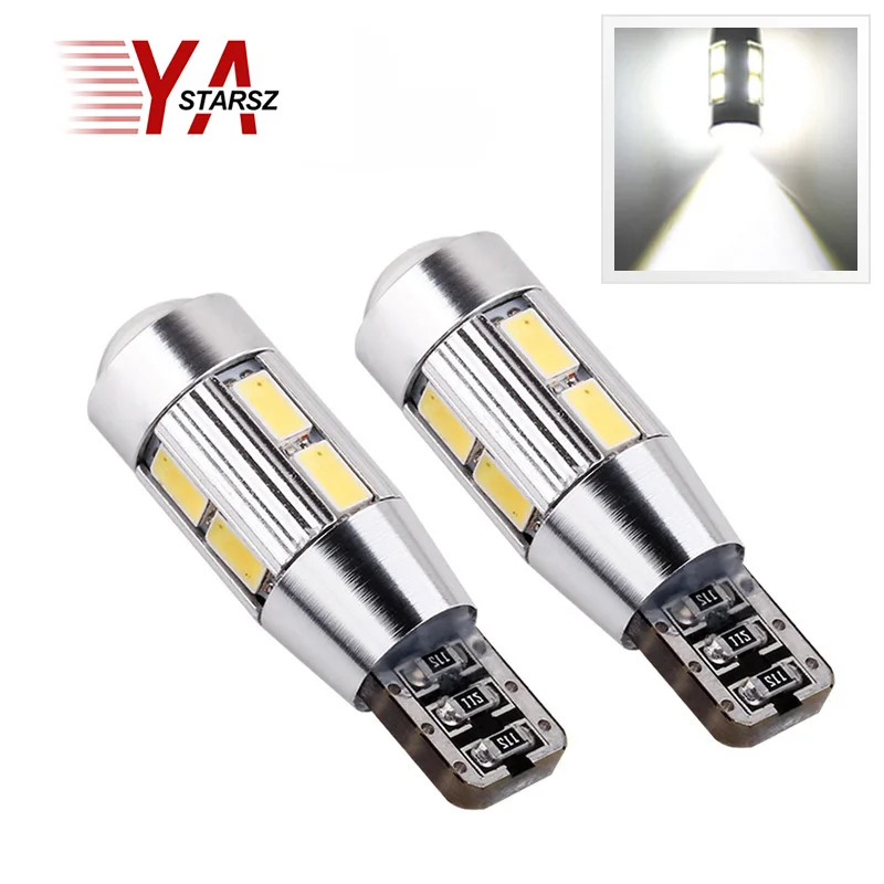 1Pcs T10 W5W LED Bulbs 10SMD CANBUS OBC Error Free LED Lamp 501 dash Car LED