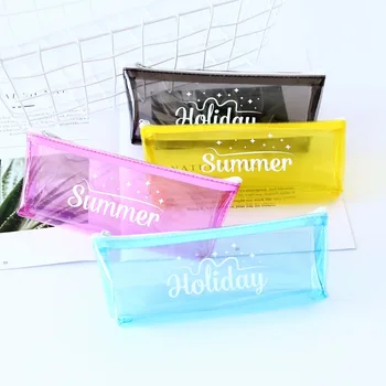 

Simple Transparent Starlight pencil case School pencil case small Fresh triangle pencil bag stationery bag cosmetic bag
