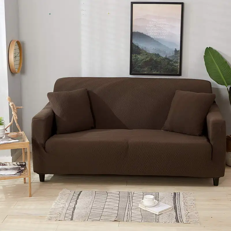 Водонепроницаемый и маслостойкий чехол для дивана с защитой от домашних животных, чехлы для дивана, сплошной цвет, растягивающийся Чехол для мебели, секционный Декор для дома - Цвет: Color 5