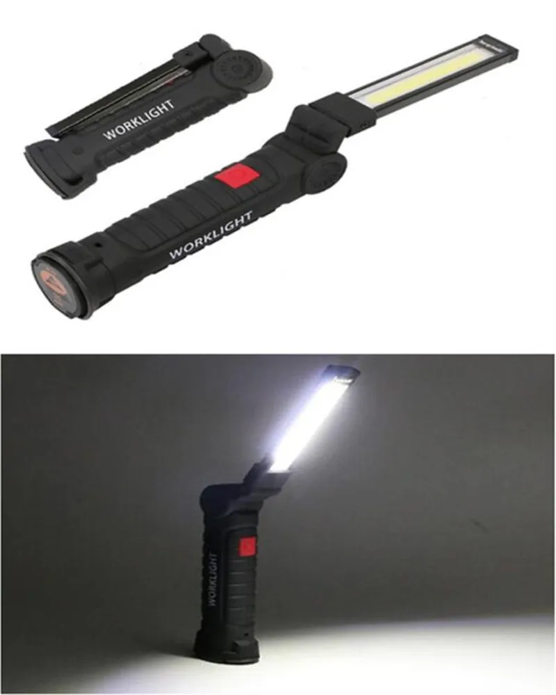 Магнитный перезаряжаемый переносной светодиодный фонарик USB свет работы COB крючок Открытый Авто Ремонт фонарика